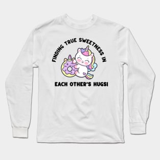 Donuts and Unicorn Kawaii Long Sleeve T-Shirt